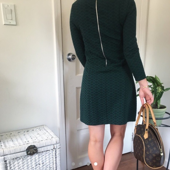 Mock two piece long sleeve crew neck dress - Picture 4 of 4